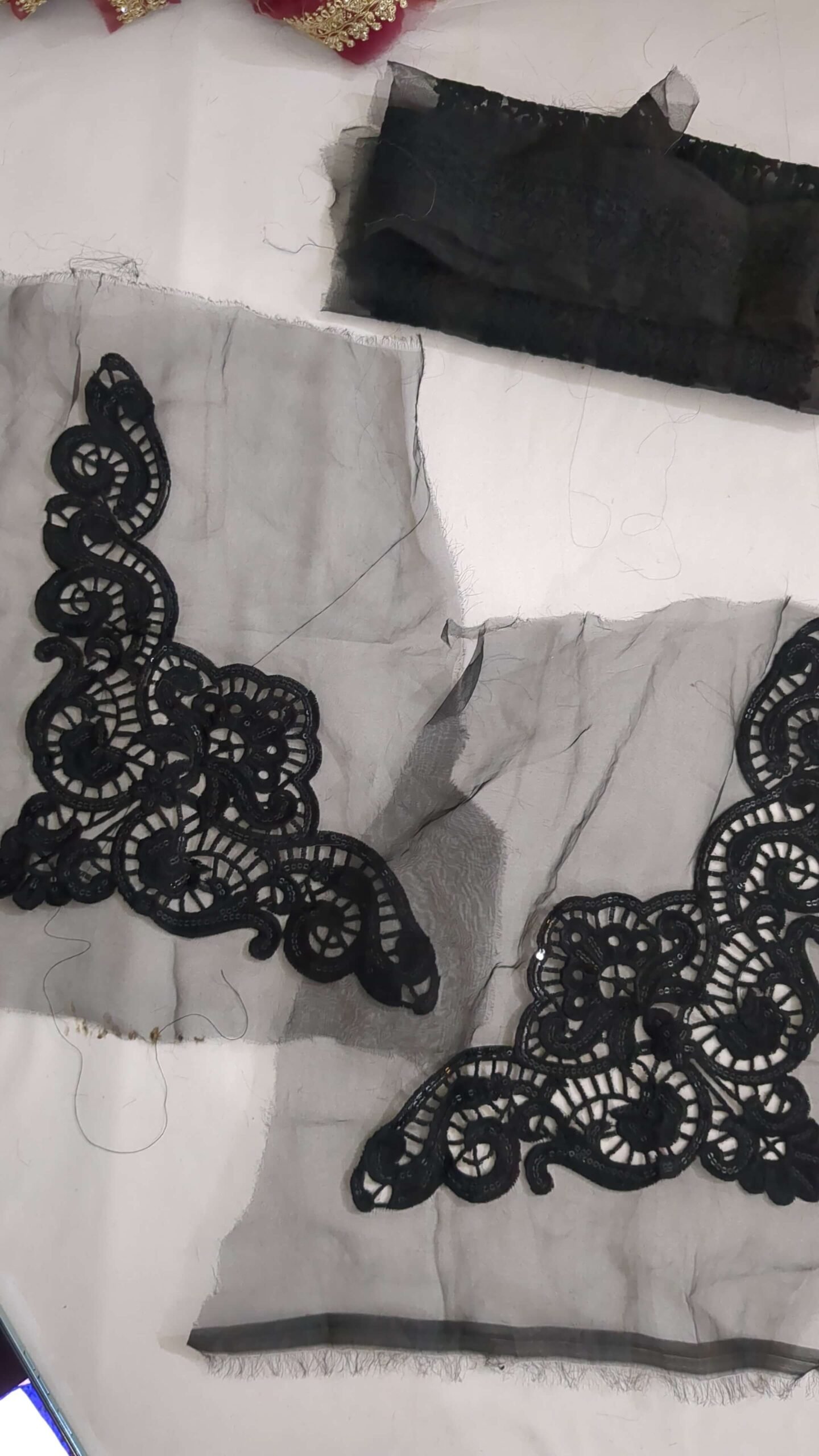 laser cut corners pair dress patch