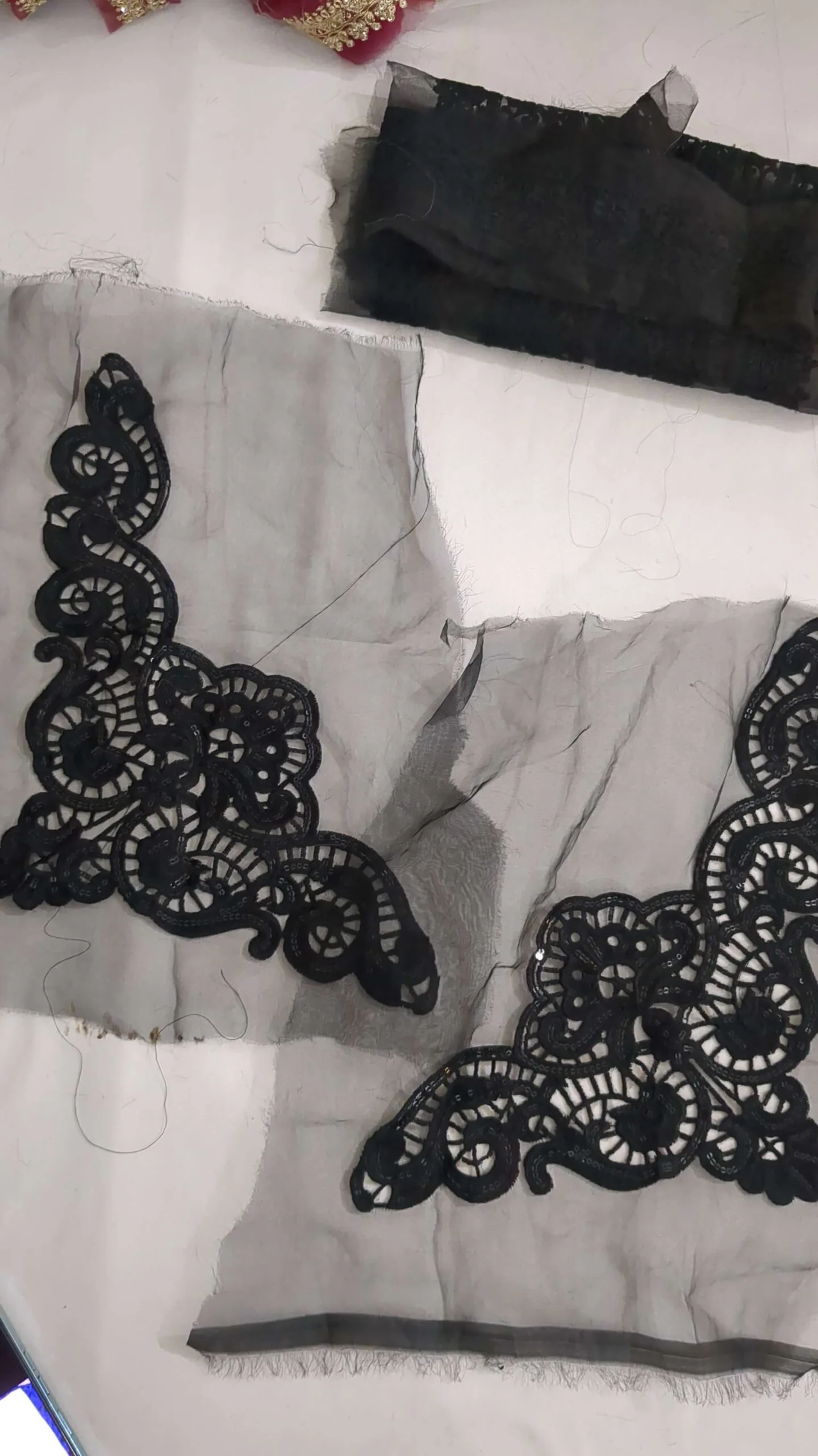 laser cut corners pair dress patch
